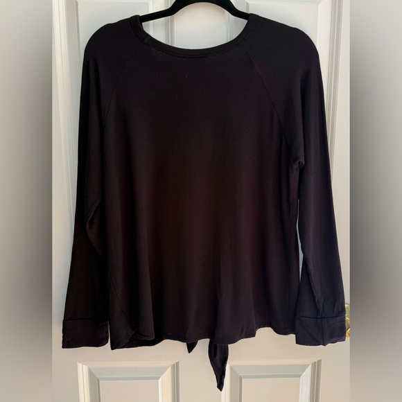 Bobeau Black Tie Front Sweatshirt Size Petite Medium - Picture 2 of 4